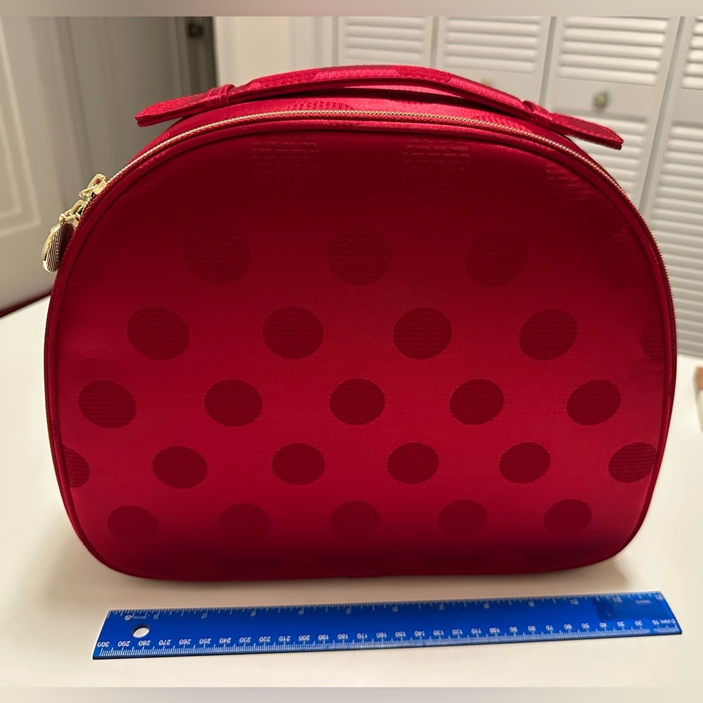 Estee Lauder Red Polka Dot Cosmetic Bag - Brand new!